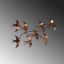 Wallity Flying Birds 3 Escultura de pared de metal Multicolor